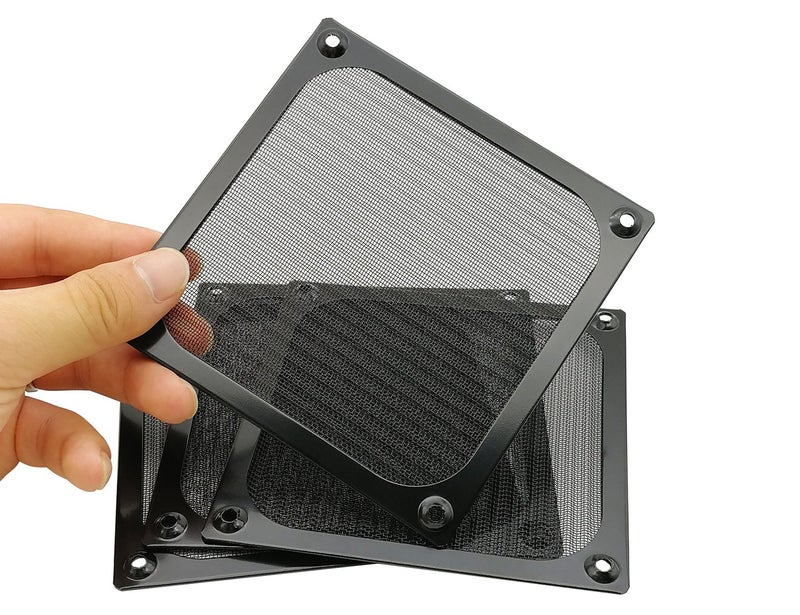 IMSurQltyPrise 120mm Computer Fan Filter Grills with Screws, Ultra Fine Aluminum Mesh, Black Color - 4 Pack - Image 4